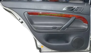 1x Skoda Superb 3U Türverkleidung Verkleidung Tür hinten links Leder onyx - Bild 1