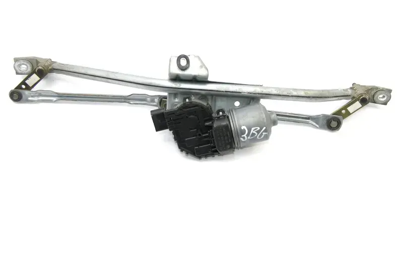 VW Passat 3BG Wischermotor Motor Scheibenwischer vorne Gestänge 3B1955113C - Bild 1