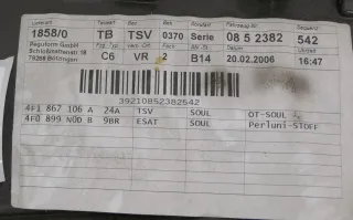 1x Audi A6 4F Türverkleidung Verkleidung Tür vorne rechts schwarz 4F1867106A 24A - Bild 4