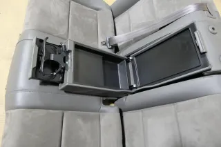 Audi A4 B6 B7 8E Avant Sitz Rückbank Rücksitzbank hinten Leder grau Armlehne - Bild 3