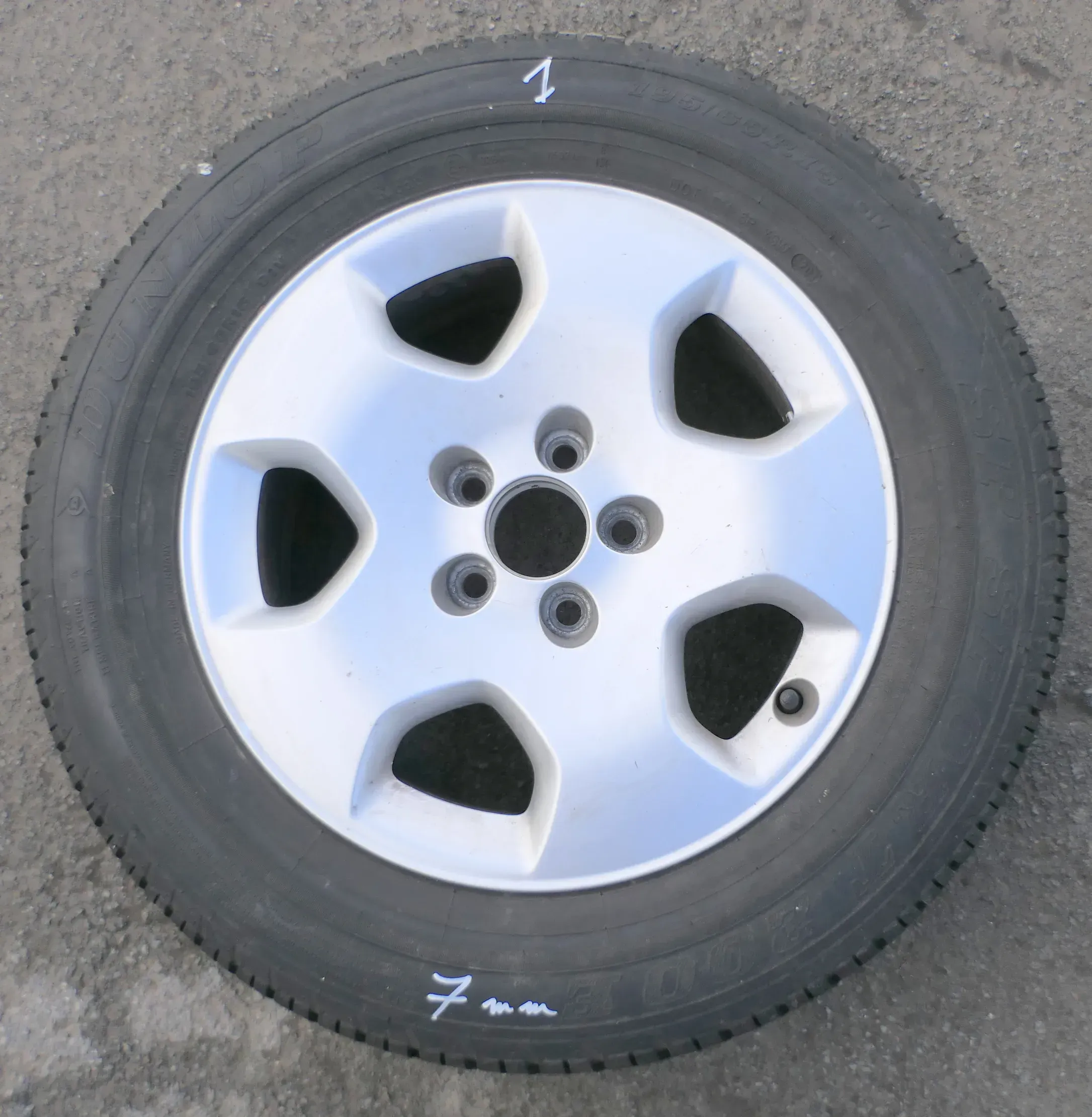 1x Felge Alufelge original Audi A3 8L 6jx15H2 ET38 8L0601025N 8L0 601 025 N  7mm - Bild 1