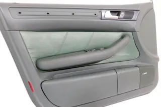 1x Audi A6 4B Türverkleidung Verkleidung Tür vorne links Leder grün farngrün - Bild 5