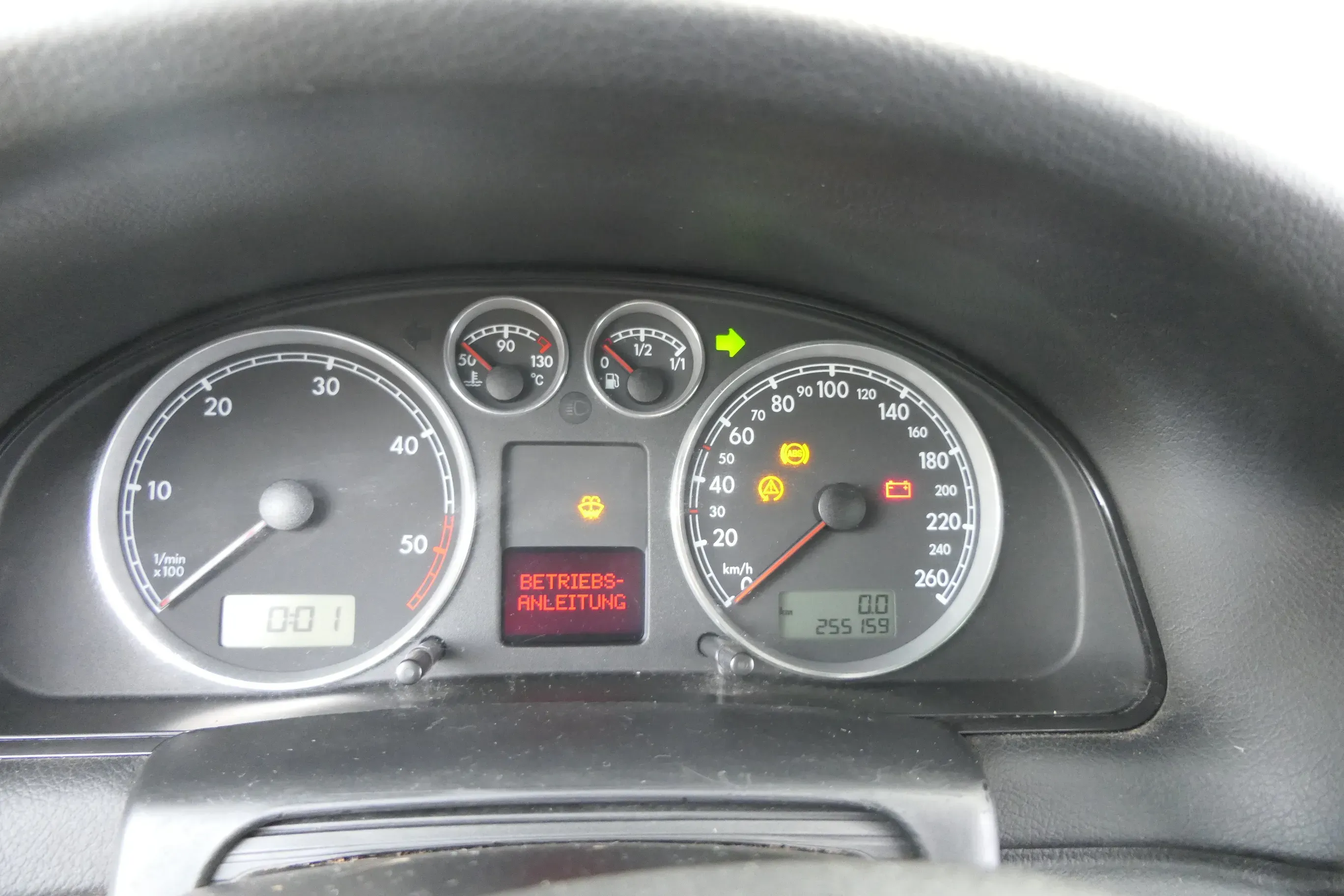 VW Passat 3BG Tacho Tachometer Kombiinstrument 255.000km 3B0920829A Diesel TDI - Bild 1