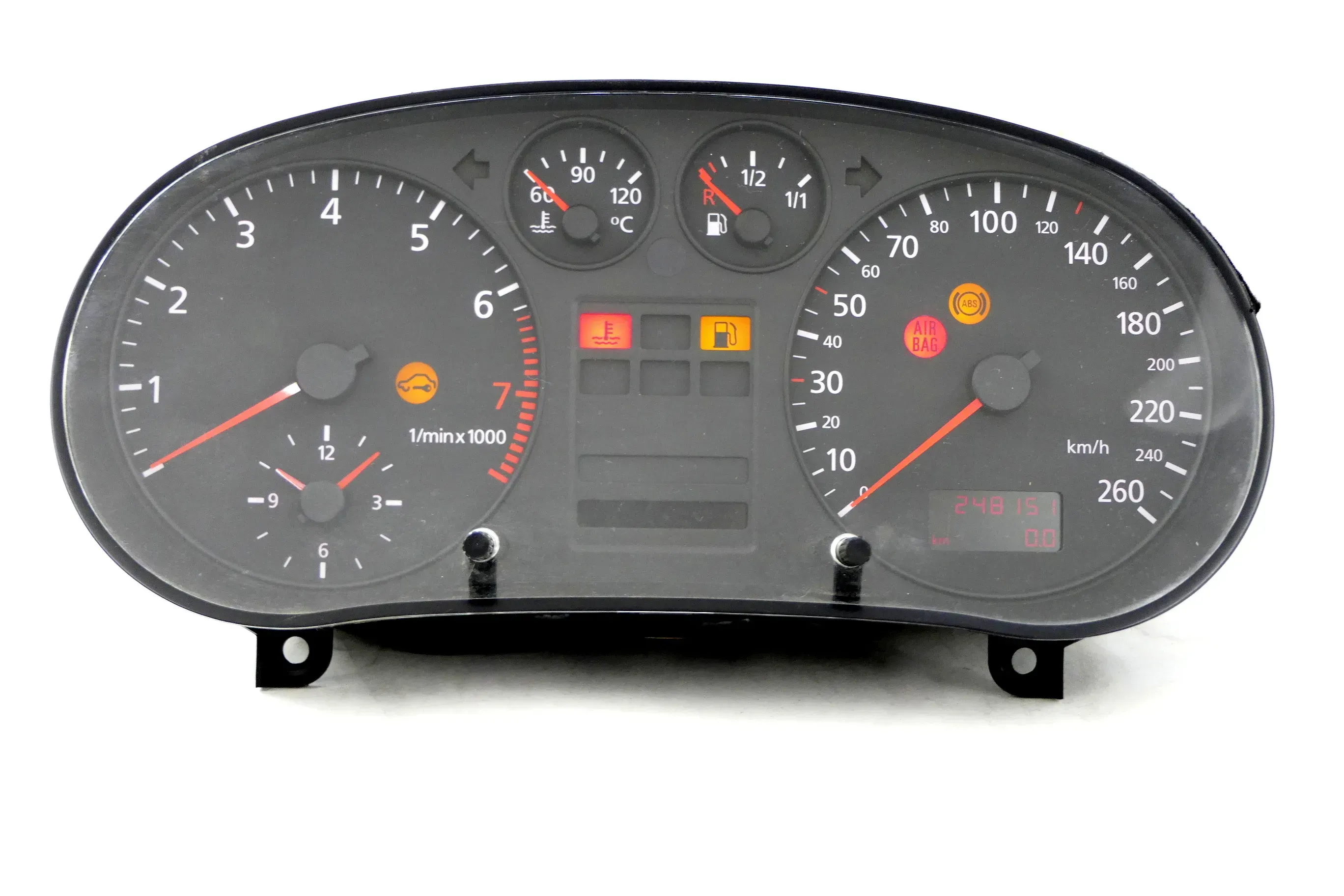 Audi A3 8L Tacho Tachometer Kombiinstrument 248.000km 8L0919860E Benziner 1,6 - Bild 1