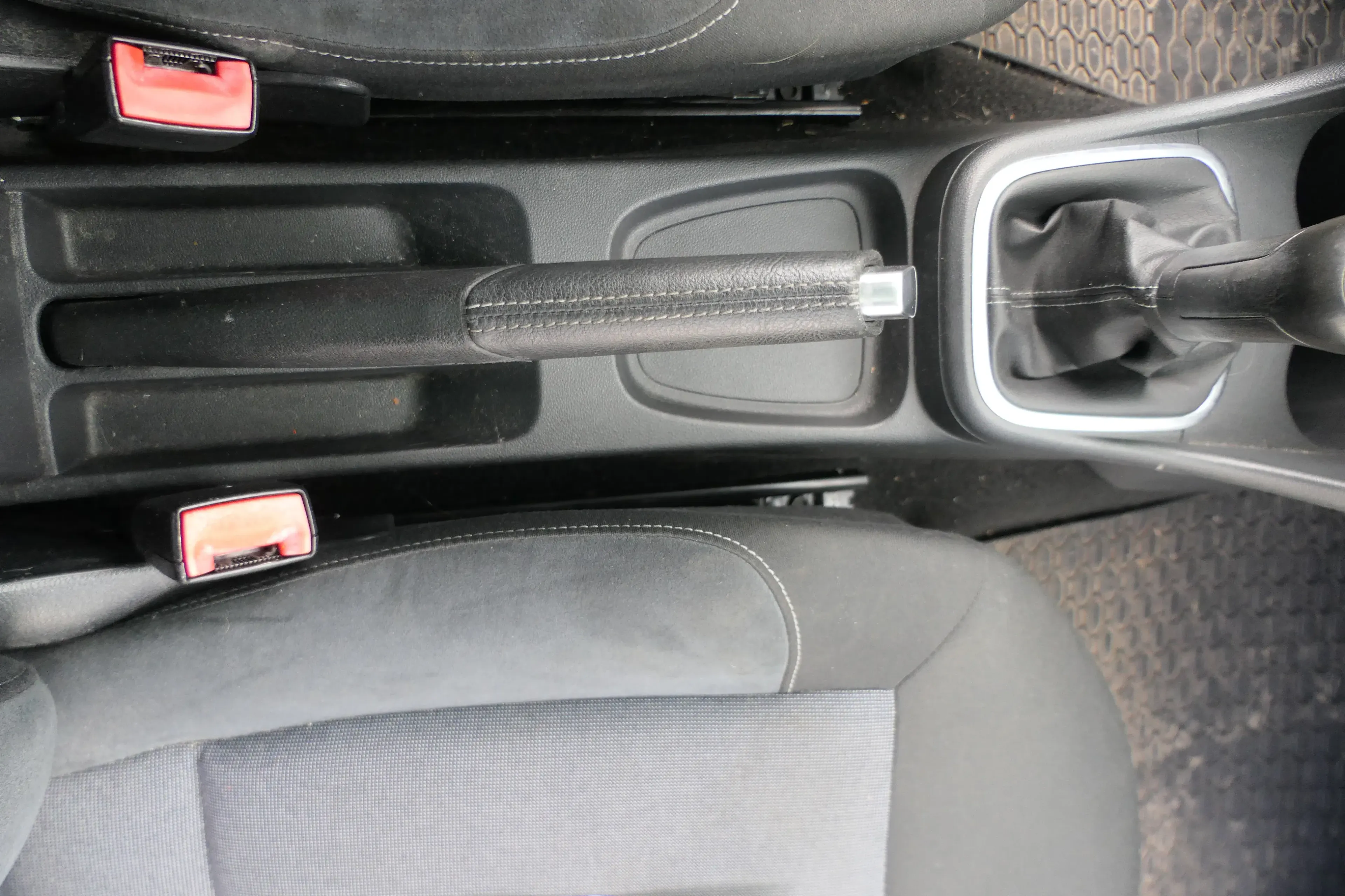 VW Polo 6R 6C Handbremse Feststellbremse Handbremshebel schwarz Leder schwarz - Bild 1