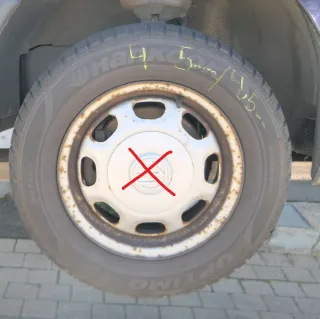 4x Golf 3 Vento 175/70 R13 82T Allwetterreifen M+S Reifen 5,5jx13H2 ET38 ca5-7mm - Bild 1