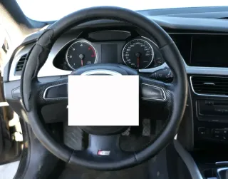 Audi A6 4F A4 8K Lederlenkrad Leder 3-Speichen S-line gelocht - Bild 1