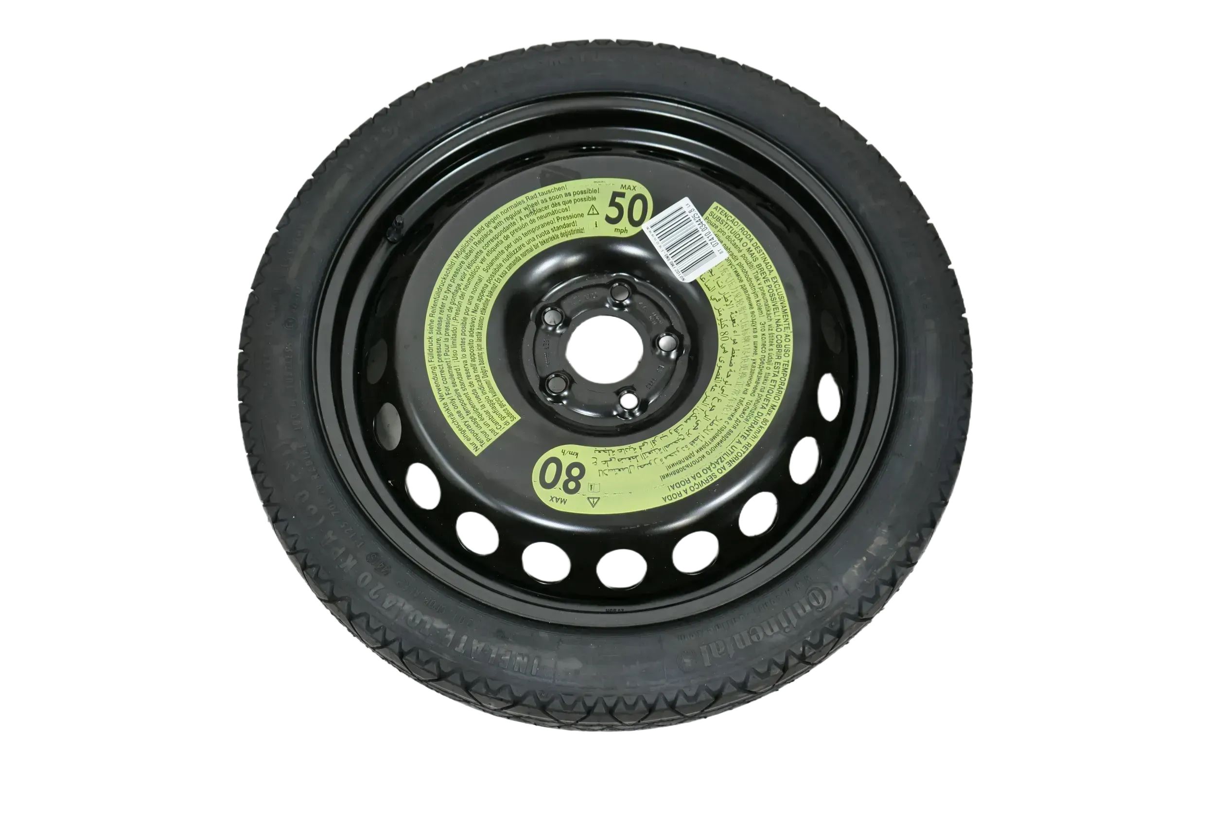 Audi Notrad Ersatzrad Notreifen 125/70 R19 Zoll 5-Loch LK112 8K0601027F - Bild 1