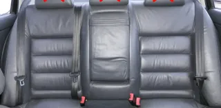 Skoda Superb 3U Sitz Sitze hinten Rückbank 3 Punkt Gurt Lehne Leder Sitzheizung - Bild 1