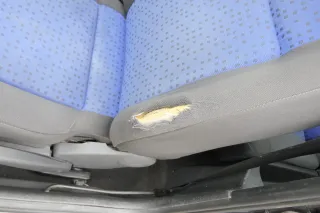 Seat Arosa Lupo Sitz vorne links Fahrersitz Höhenverstellung dunkel blau - Bild 3