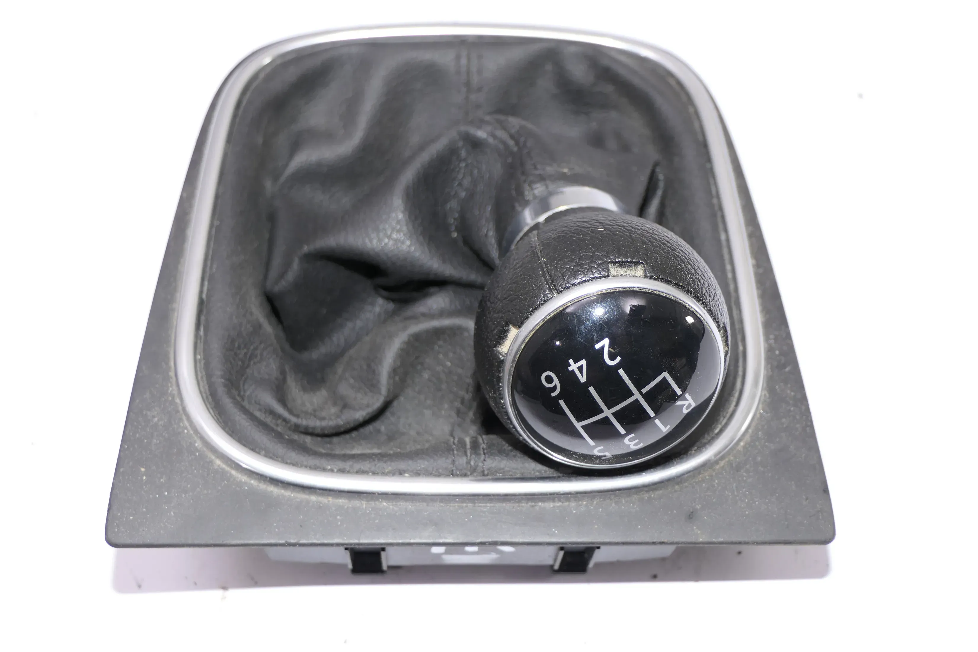 VW Golf 5 Schaltknauf Schaltsack Schaltung Schaltknüppel original Leder - Bild 1