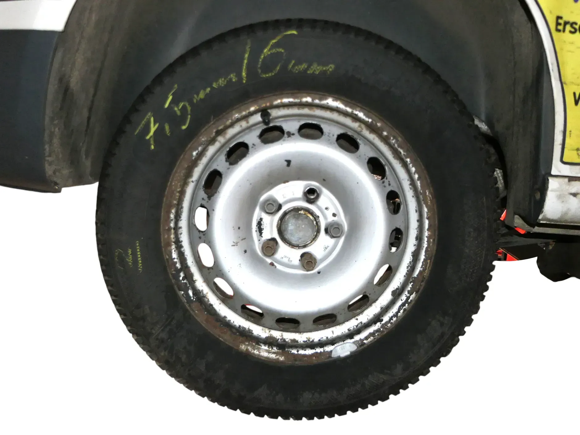 2x Felgen Caddy 2K 195/65 R15 Winterreifen Felge 6jx15H2 ET47 Reifen -ca.6-7,5mm - Bild 1