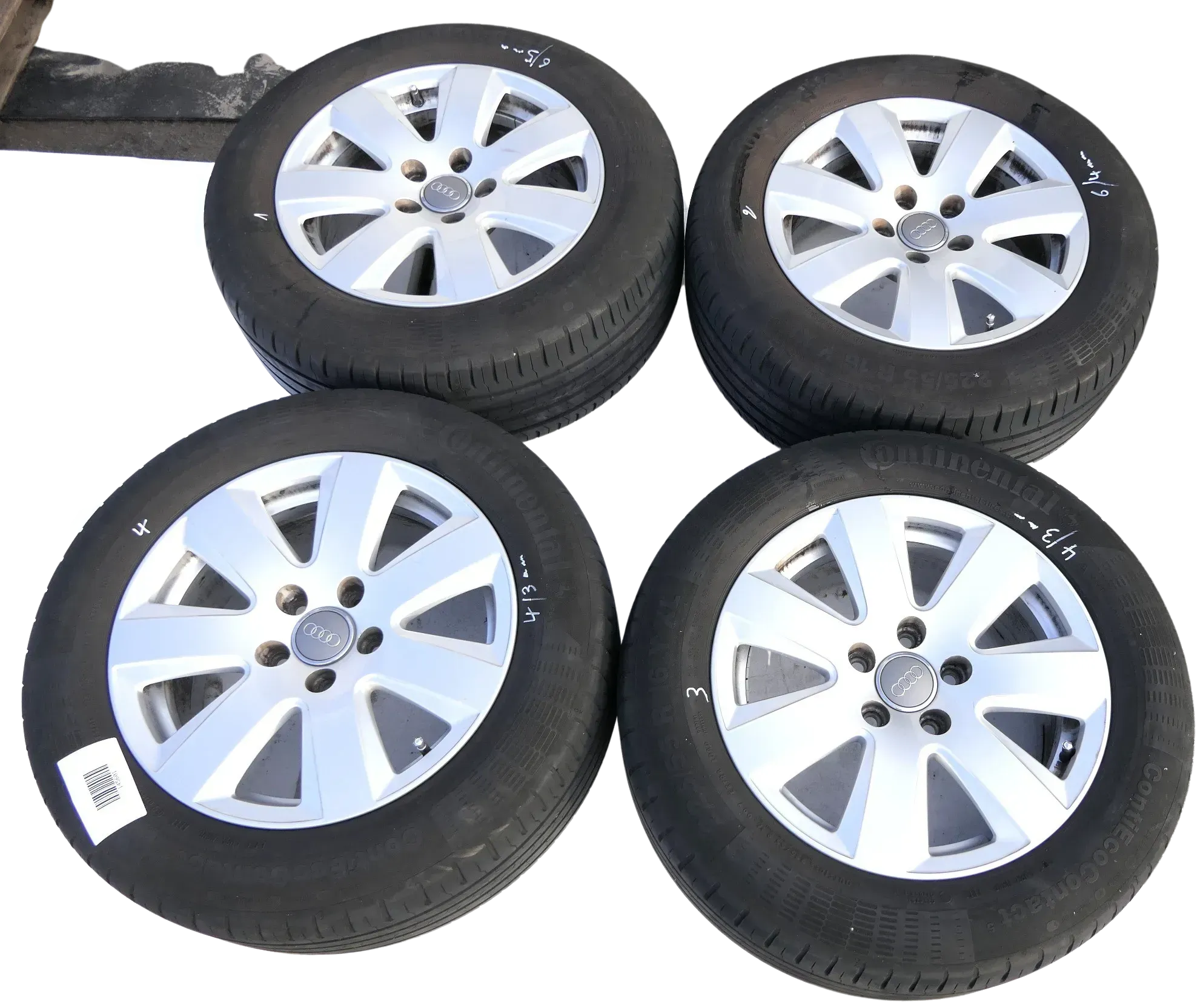 Audi A6 4F Alufelgen original 225/55 R16 Y XL 4F0601025AJ Sommer 3-6mm - Bild 1