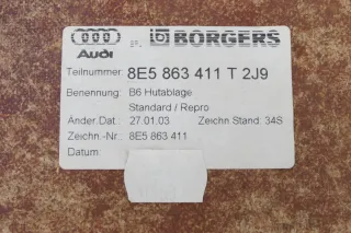 AUdi A4 8E B6 B7 Limousine Laderaumabdeckung Hutablage Kofferraum dunkel - Bild 4