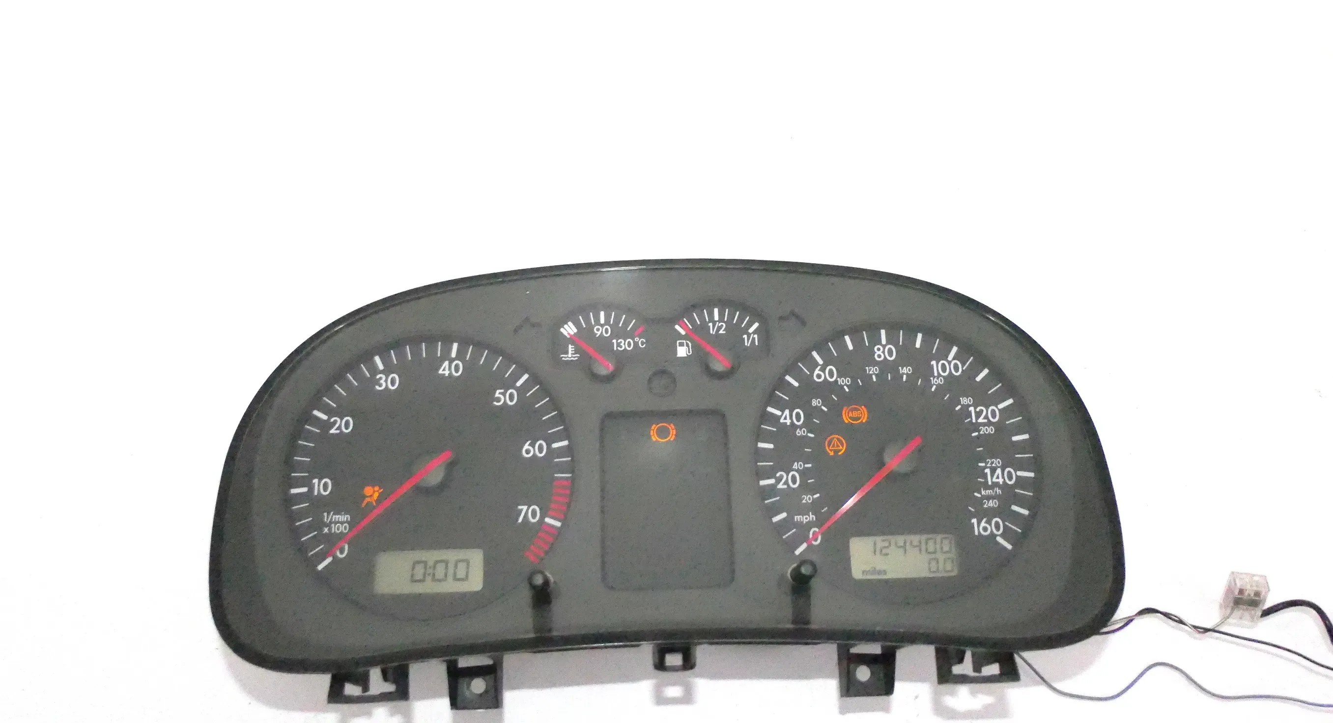 VW Golf 4 Tacho Tachometer RECHTSLENKER 124.000 miles 1j0920901BX 1,6-2,8 - Bild 1