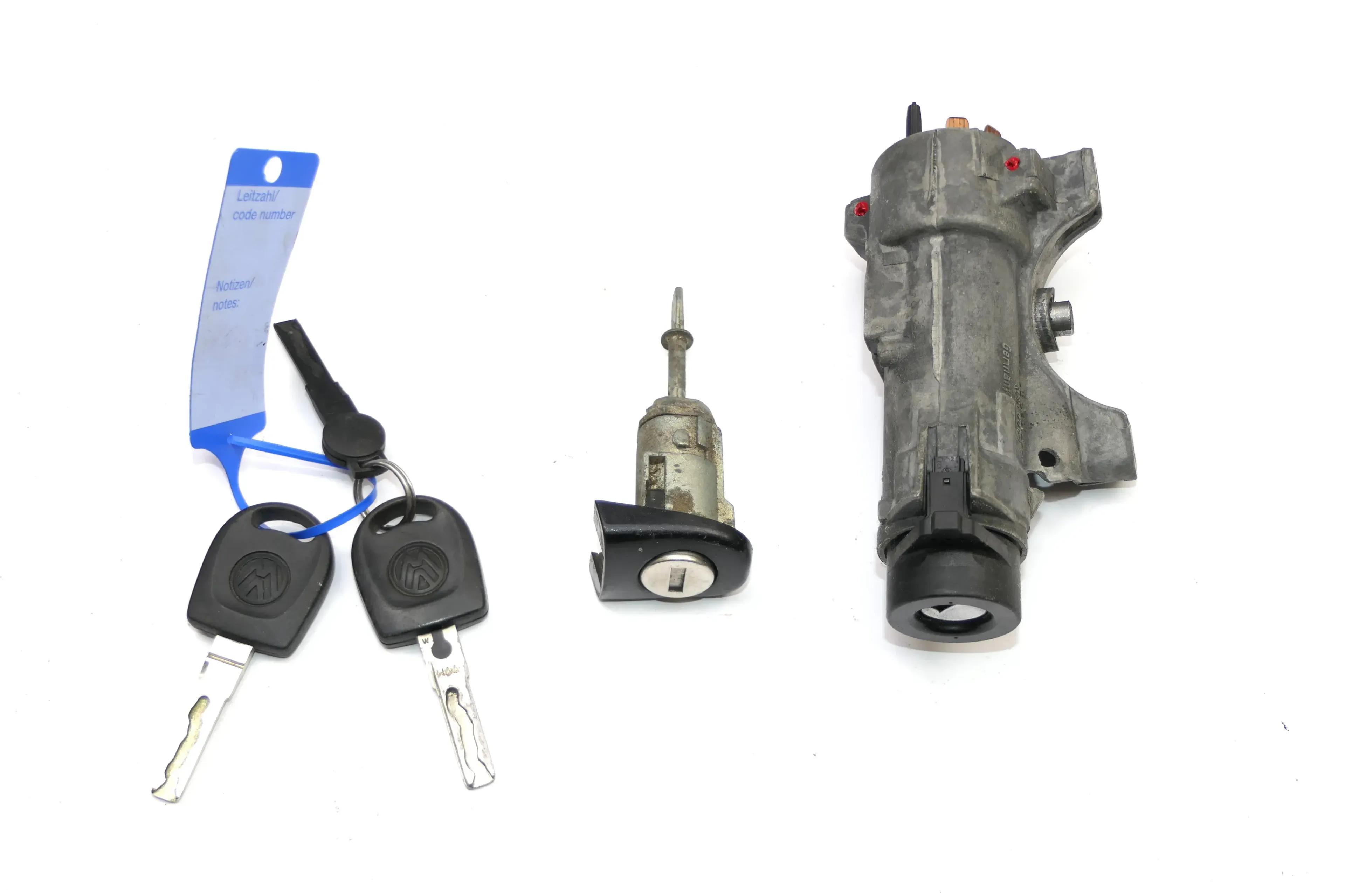 VW Passat 3BG 3B Schloßsystem 1x Türschloß links 2x Schlüssel Schloß Zündschloß - Bild 1
