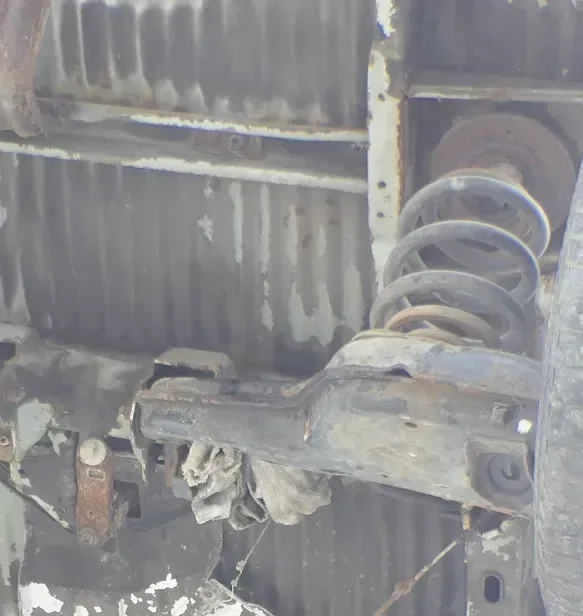 VW T4 Achse hinten rechts Hinterachse Achsschenkel Radlager Trommelbremse Bremse - Bild 1