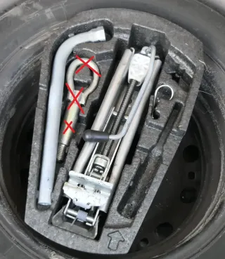 VW Polo 6R 6C 9N Bordwerkzeug Wagenheber Schlüssel Werkzeug Styropor Einlage - Bild 1