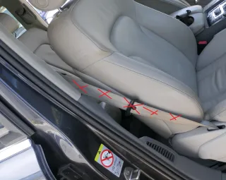 Audi Q7 4L B-Säulen Verkleidung vorne rechts Abdeckung um Gurt achatgrau grau - Bild 2