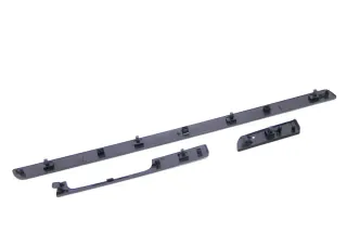 VW Golf 5 1K Verkleidung Abdeckung Dekor silber links + rechts netzoptik silber - Bild 5