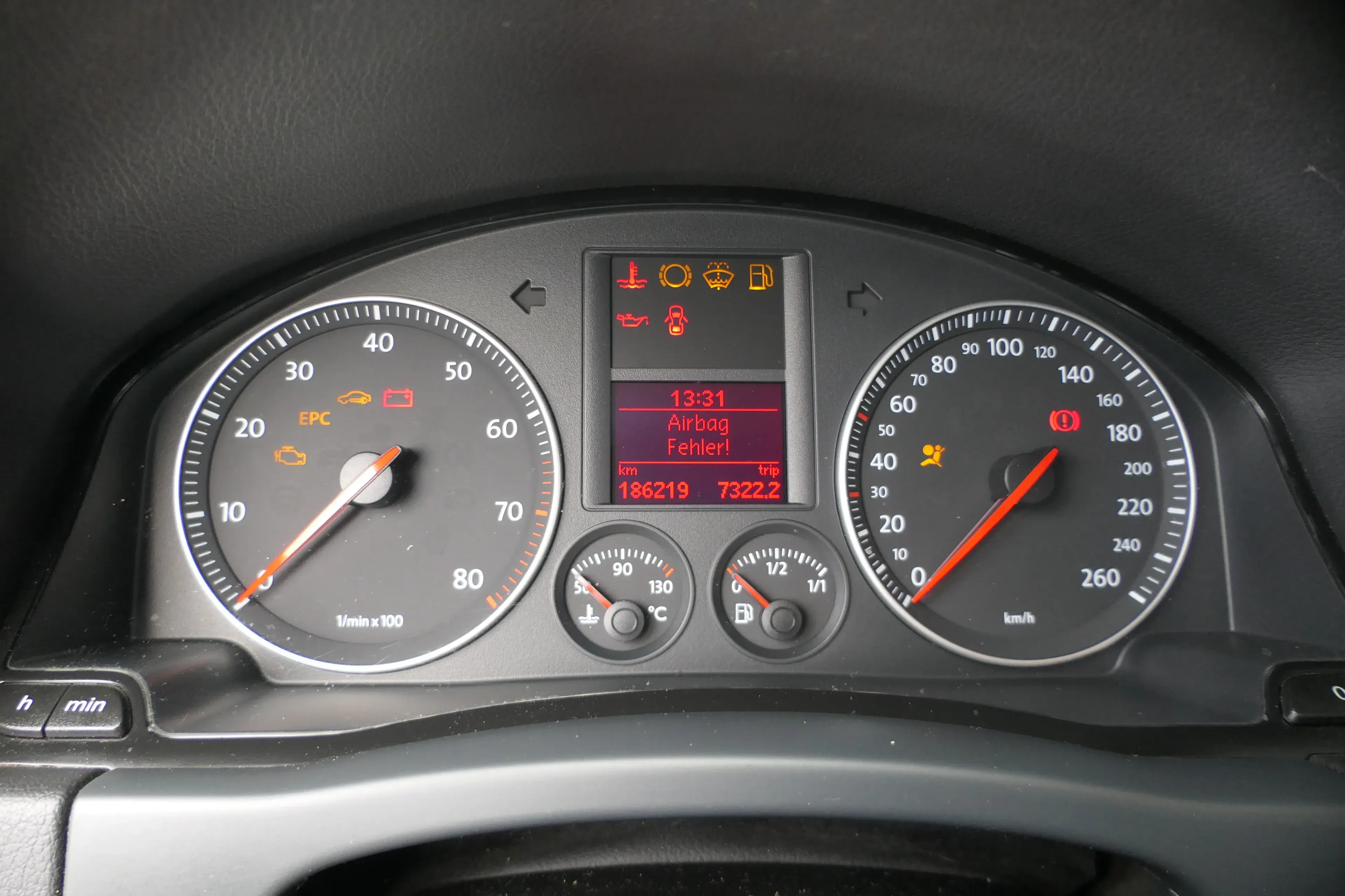 VW Golf 5 1K 5M Plus Tacho Tachometer Kombiinstrument 1K0920862J 186.000TKM - Bild 1