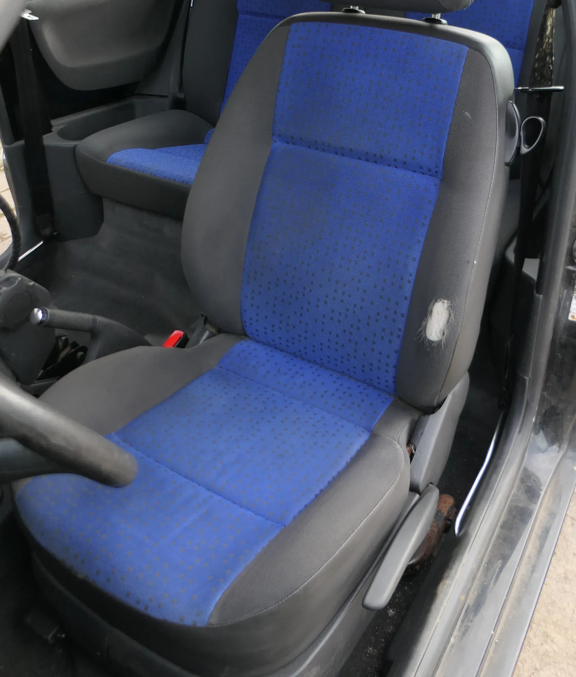 Arosa Lupo Sitz vorne links Fahrersitz Höhenverstellung blau schwarz - Bild 1