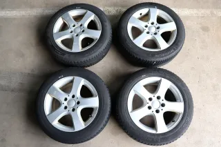 Audi A4 8K B8 Alufelgen Felgen Reifen 205/55 R16 91T M&S Winterreifen Borbet - Bild 1