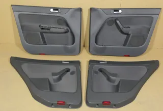 VW Golf Plus 5M 4x Türverkleidung Verkleidung Tür vorne + hinten links schwarz - Bild 1