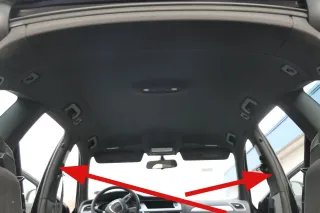 2x A4 8K B-Säulen Verkleidung rechts + links vorne Abdeckung oben schwarz - Bild 1