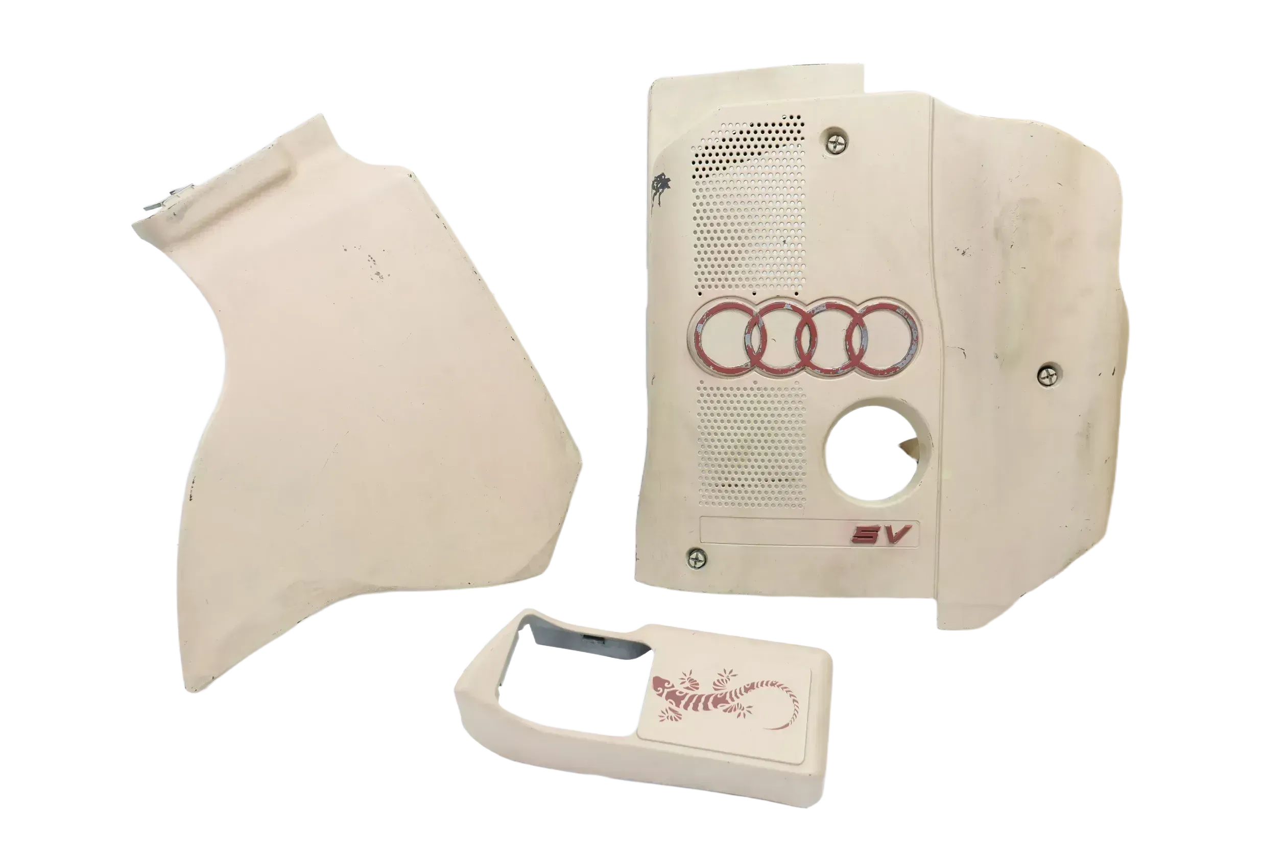 Audi A4 B5 Motorabdeckung Abdeckung Motor Blende Set 1,8 5V lackiert - Bild 1