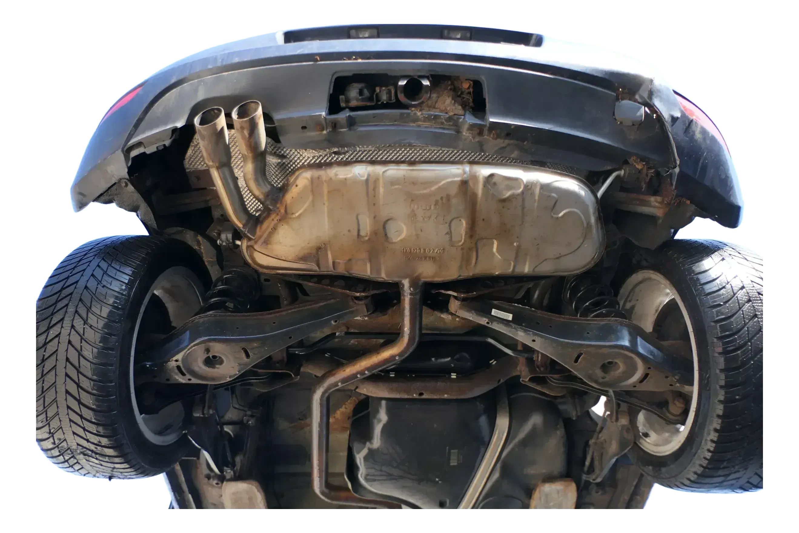 VW Golf 6 5K Auspuff Mittelrohr Endschalldämpfer hinten 2,0 CBAA CBAB - Bild 1