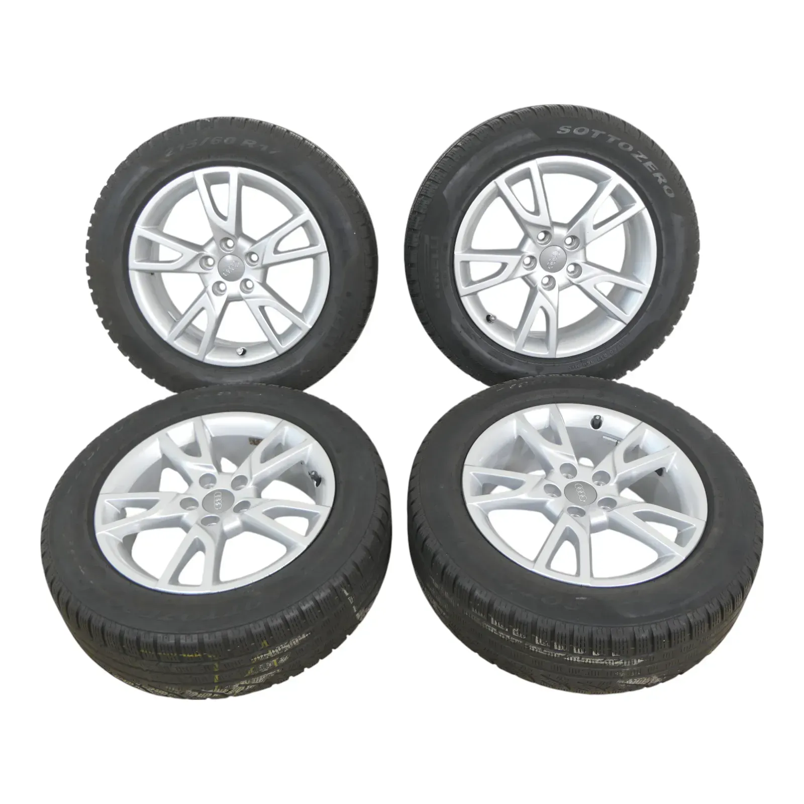 4x Audi Q3 Alufelgen ATS SS8 215/60 R17 96H Winterreifen 8U0071497 2x3mm 2x5mm - Bild 1