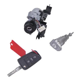 VW Golf 7 5G Schloßsystem 1x Türschloß mit 1x Schlüssel Schloß Zündschloß - Bild 1