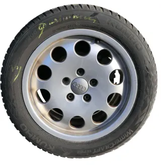 4x A4 B5 A6 4B Alufelgen 205/55 R16 91V Winterreifen Reifen 4B0601025P   7-9mm - Bild 5