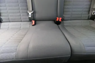 VW Polo 9N 9N3 Sitz Rückbank Sitzfläche Sitze 3 Punkt Gurt hinten blau OHNEKopfs - Bild 4