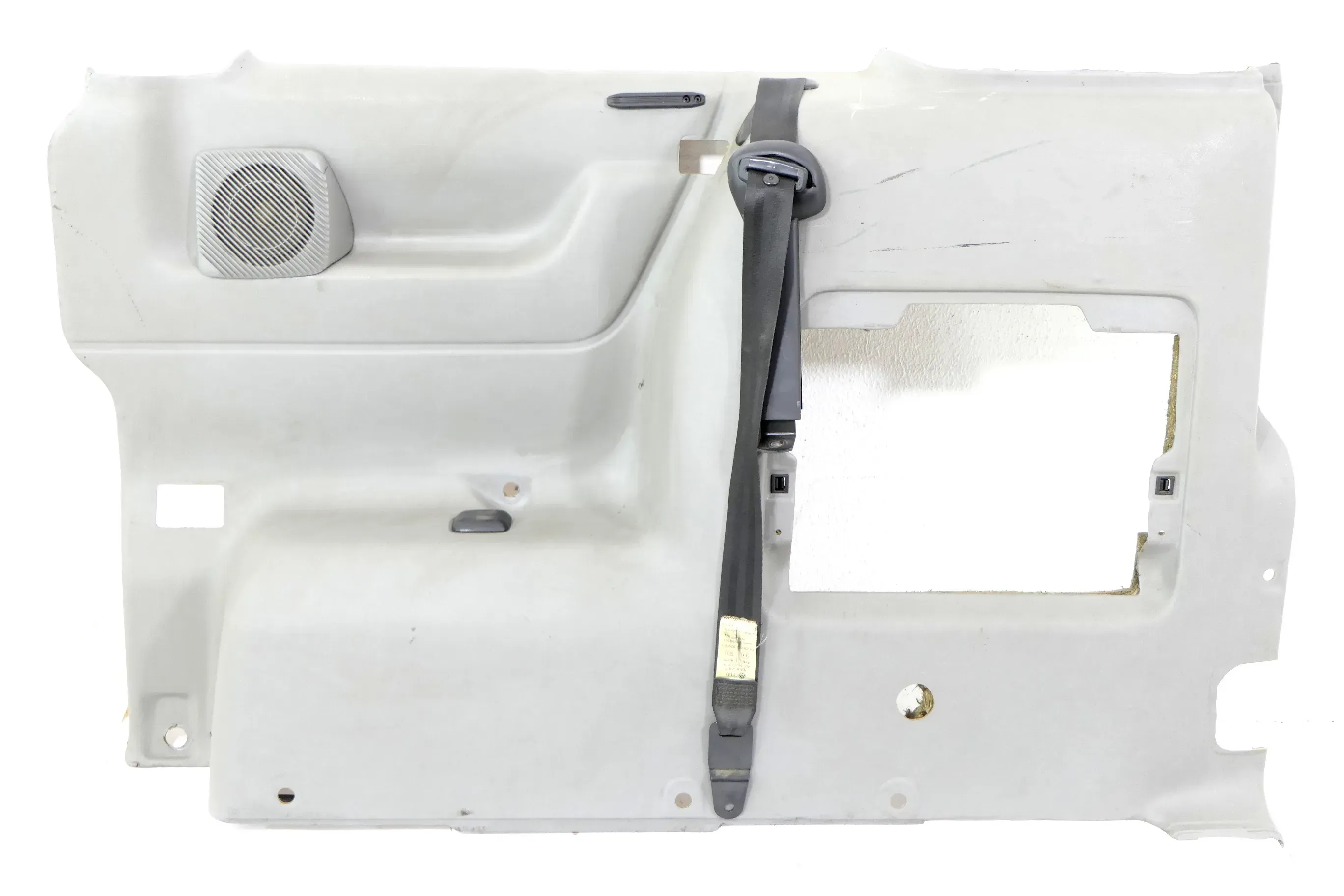 VW T4 Verkleidung Abdeckung Seite hinten rechts grau Multivan Klappe -ohneGurt - Bild 1