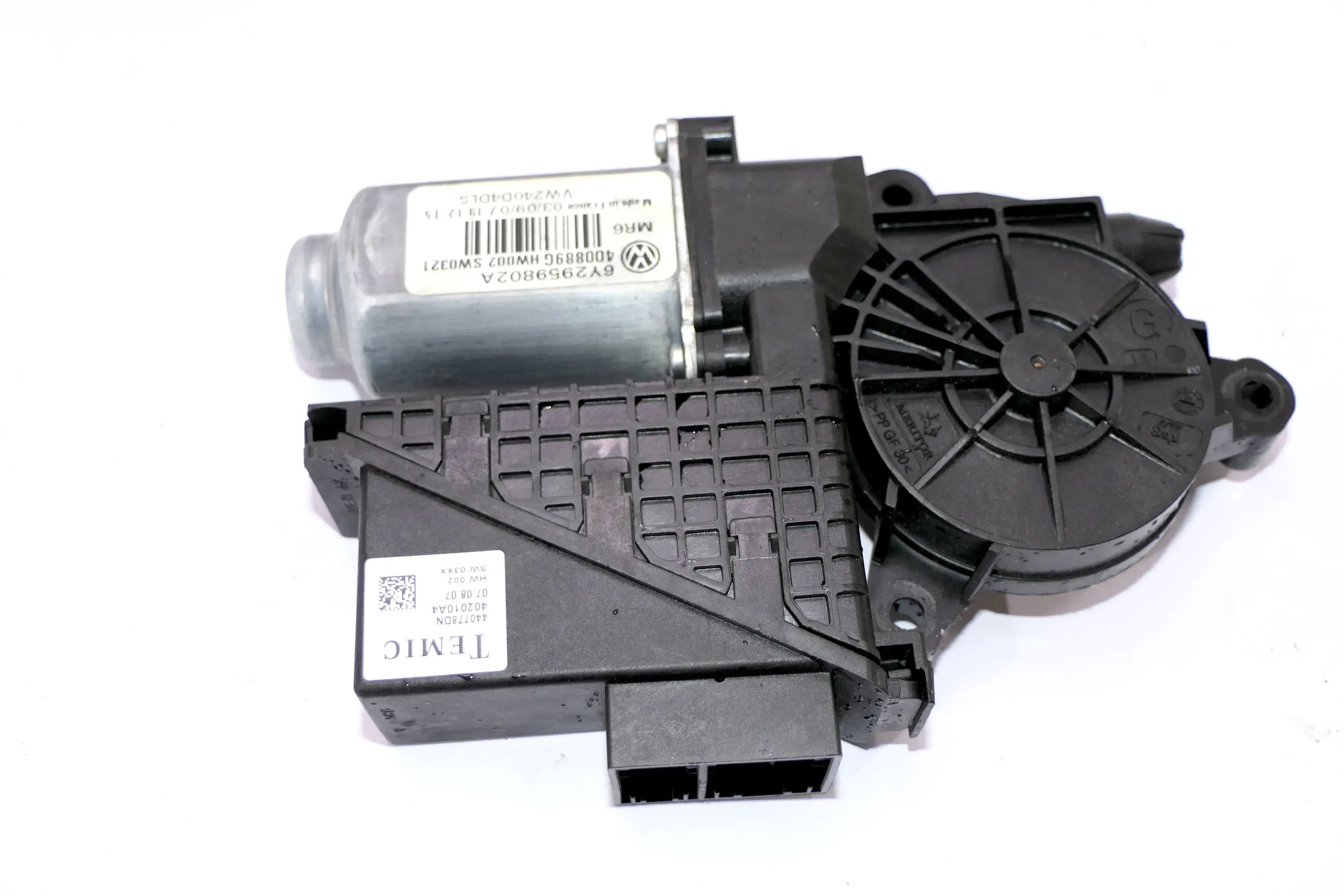 VW Polo 9N ektrischer Fensterheber Motor vorne links 6Y2959802A 4-Türer T5 - Bild 1