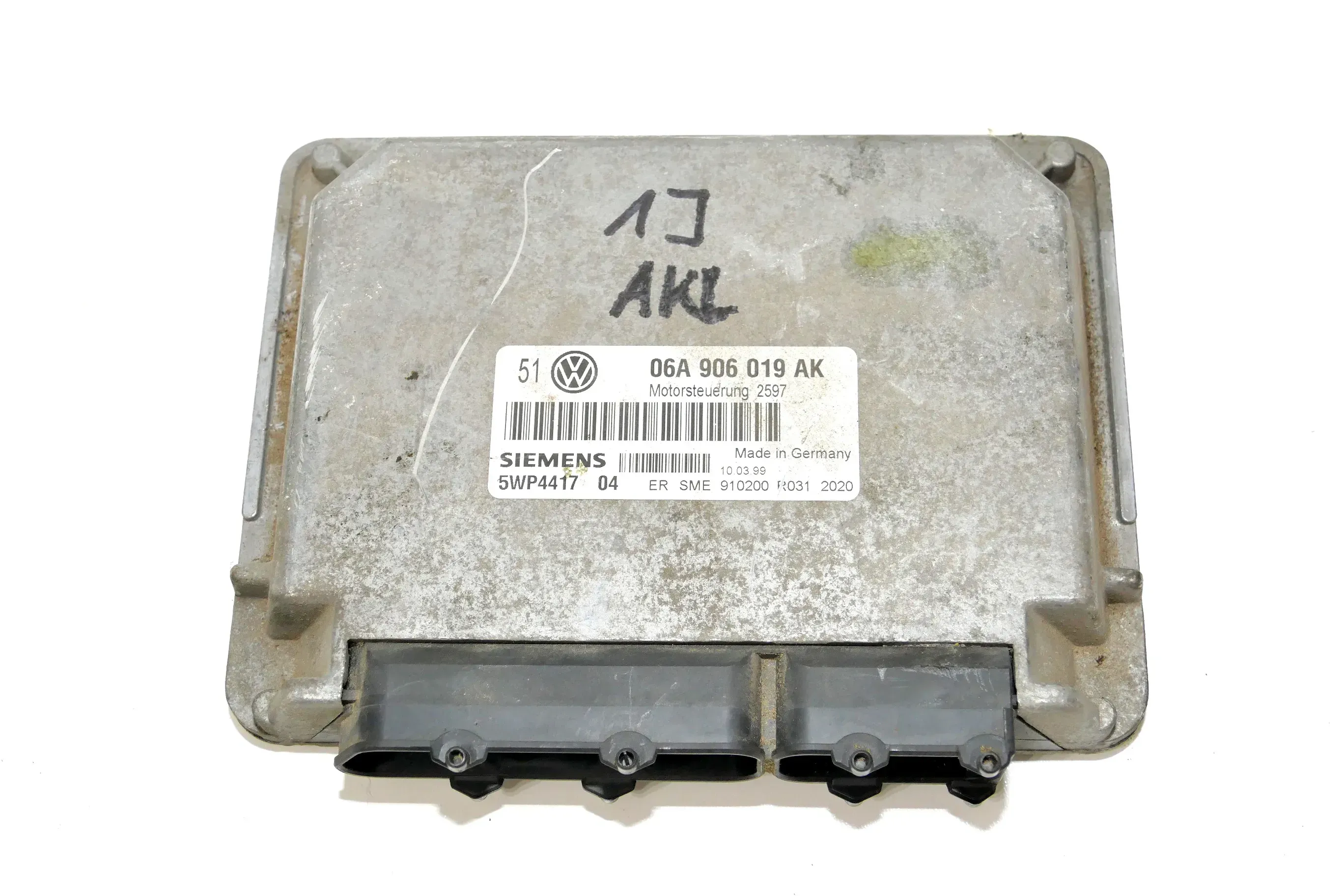 VW Golf 4 Bora Steuergerät 1,6l 74kw 101PS 100PS AKL AEH Motor 06A906019AK - Bild 1
