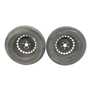 2x VW Golf 6 Caddy 195/65 R15 91V Sommerreifen Felgen 6jx15H2 ET47 ca. 5mm - Bild 4