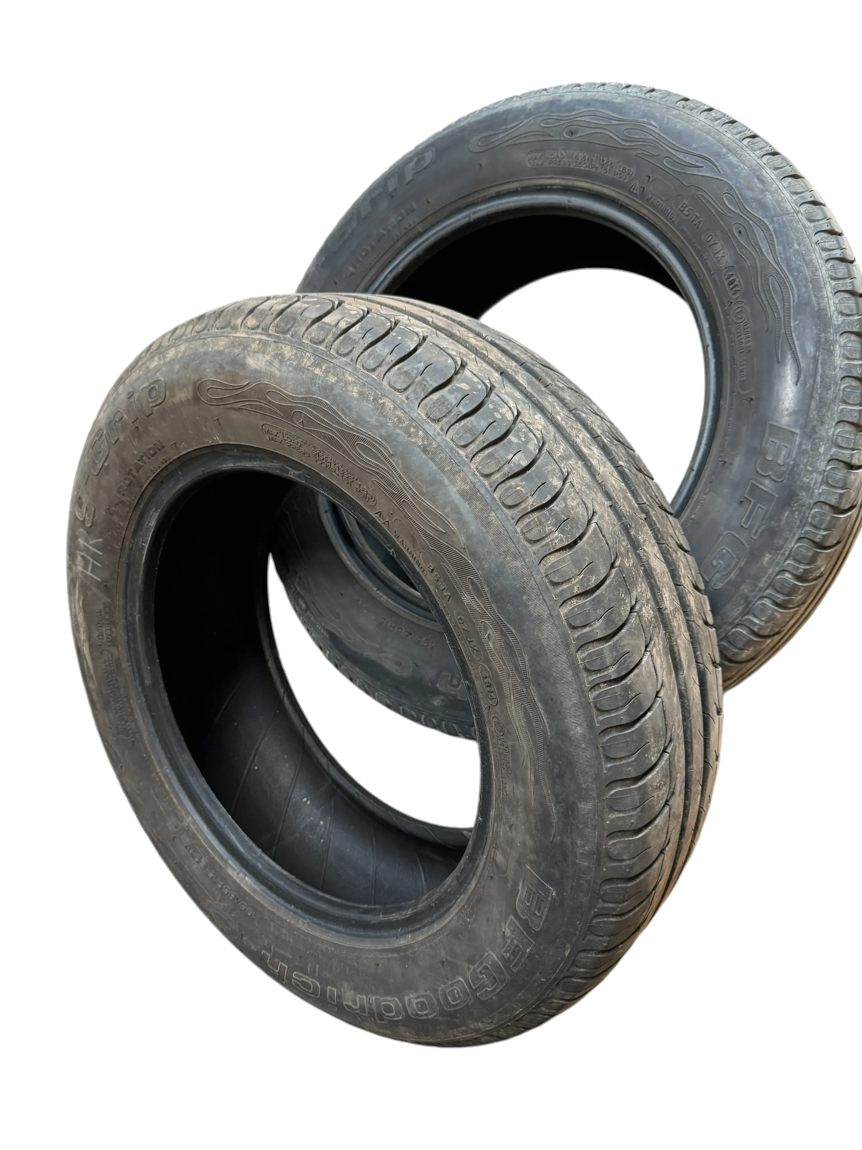 2x VW Golf A3 NUR Reifen 195/65 R15 91H Sommerreifen 2x ca. 6-7 mm NUR REIFEN - Bild 1