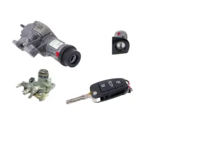 Audi A4 B7 8E Schloßsystem Türschloß mit 1x Schlüssel Schloß Zündschloß Heckschl - Bild 1