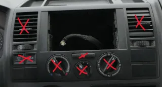 VW T5 Blende MIttelkonsole um Radio Abdeckung 7H0857237E - Bild 1