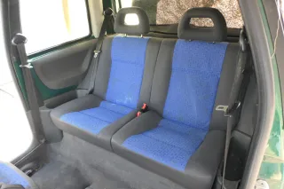 VW Lupo Seat Arosa Sitz Rückbank Sitzfläche Sitze mit Kopfstützen blau schwarz - Bild 1