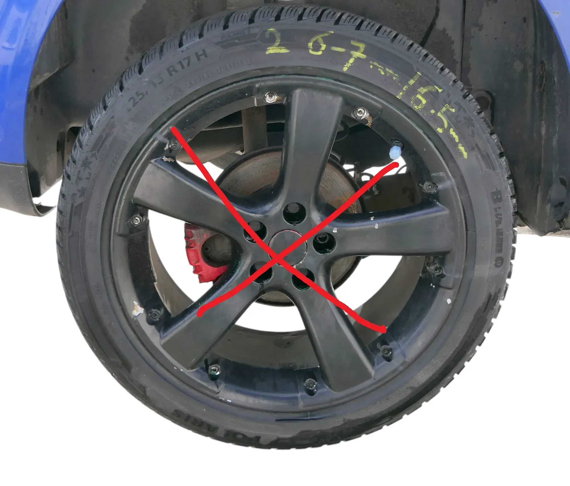 2x NUR Reifen - 225/45 ZR17 91H Winterreifen M+S  - NUR REIFEN -  6-7mm - Bild 1