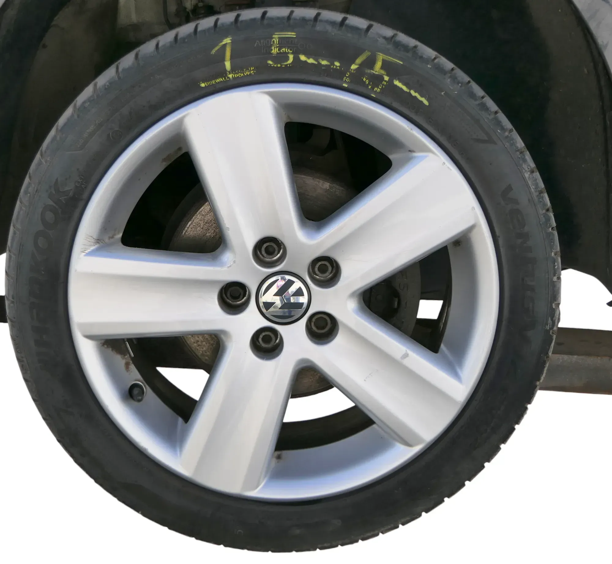 1x Felge Alufelge original VW Polo 9N 9N3 6jx16 H2 ET43 6Q0601025S -ohneReifen 1 - Bild 1
