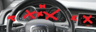 A6 4F Tacho Tachometer Abdeckung Verkleidung silber flex metallic R66 Blende - Bild 1