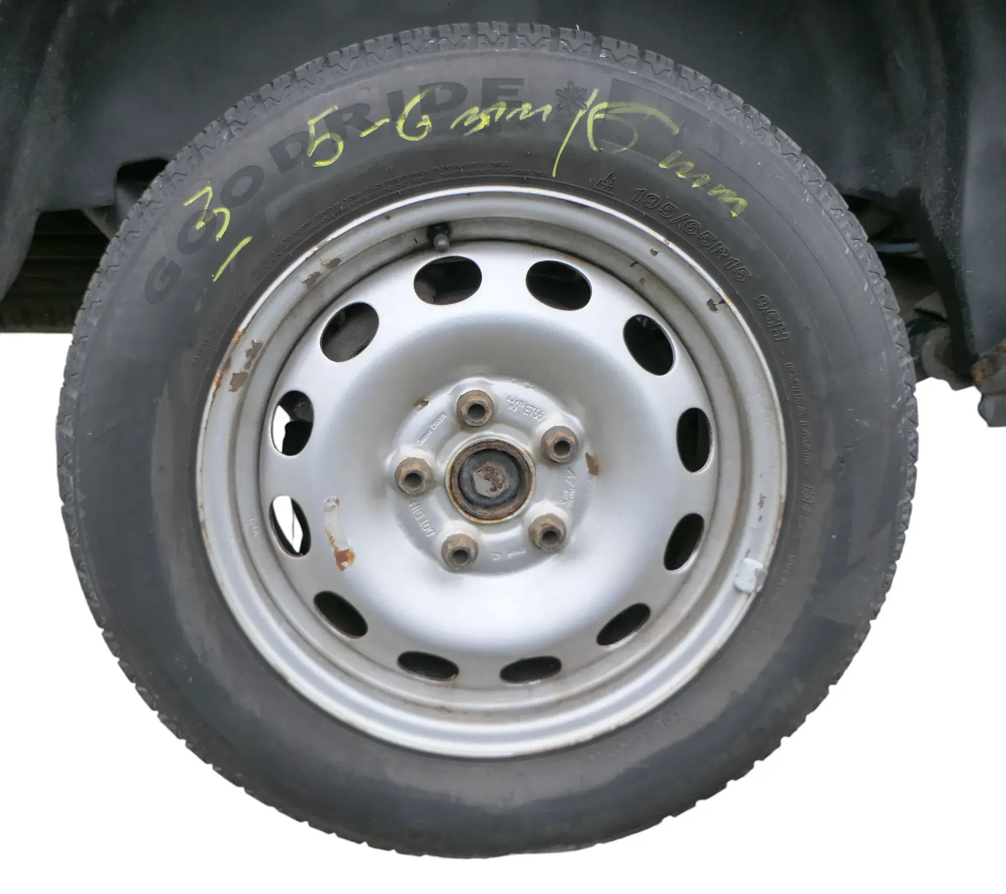 2x VW Sharan 7M Alhambra Winterreifen Reifen Felgen 195/65R R15 95H   5-6mm - Bild 1