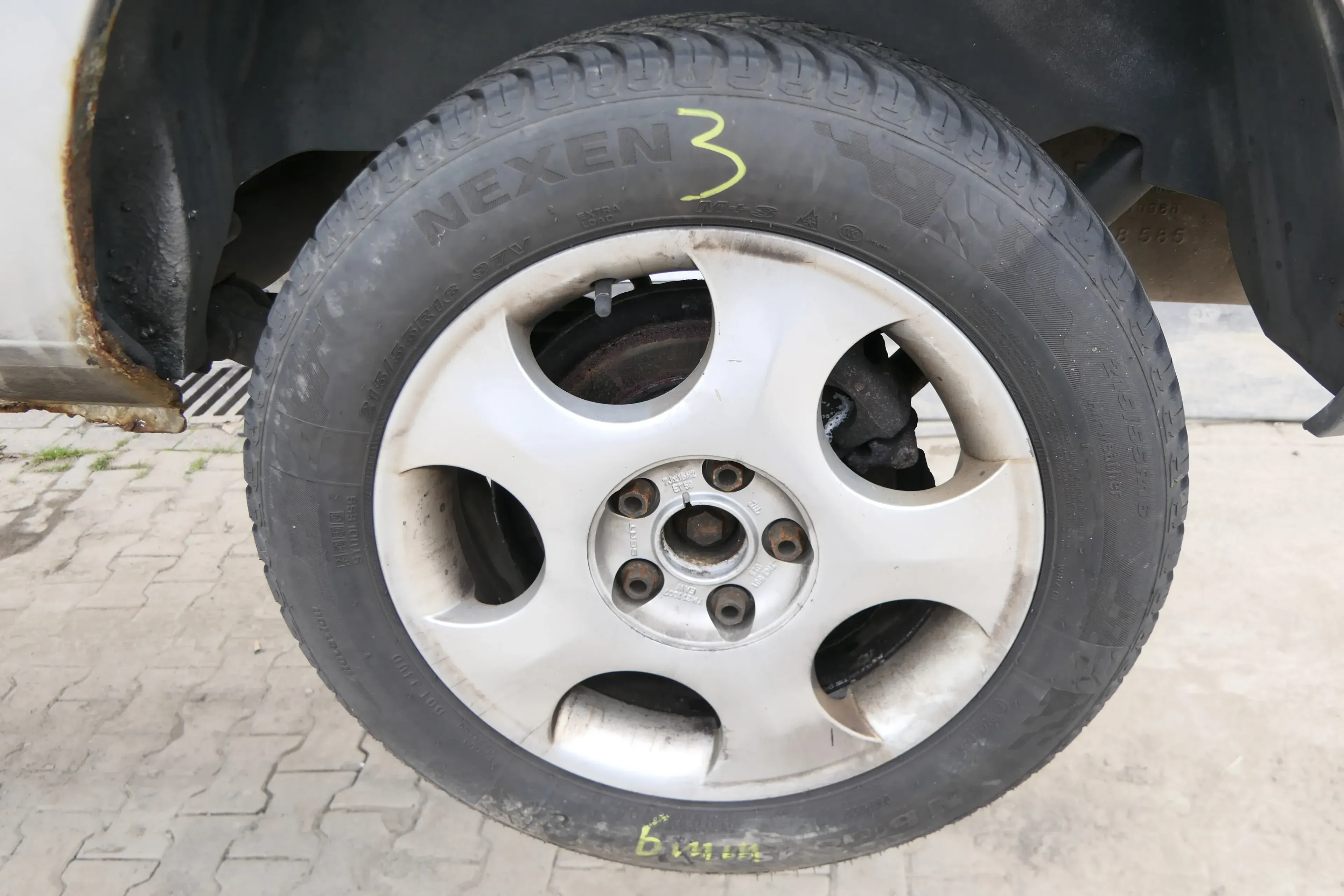 1x Felge Alufelge original VW Sharan Alahmbra 7M 7x16H2 ET59 7M7601025     3 - Bild 1