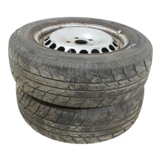 2x VW Golf 6 Caddy 195/65 R15 91V Sommerreifen Felgen 6jx15H2 ET47 ca. 5mm - Bild 5
