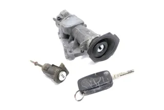 VW Passat 3B Schloßsystem 1x Türschloß 1x Schlüssel Schloß Tür Zündschloß - Bild 1
